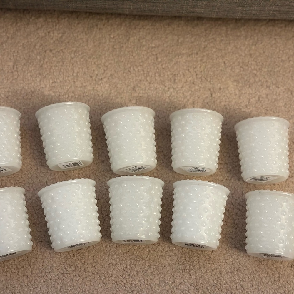 Sur La Table White Textured Candle Holders